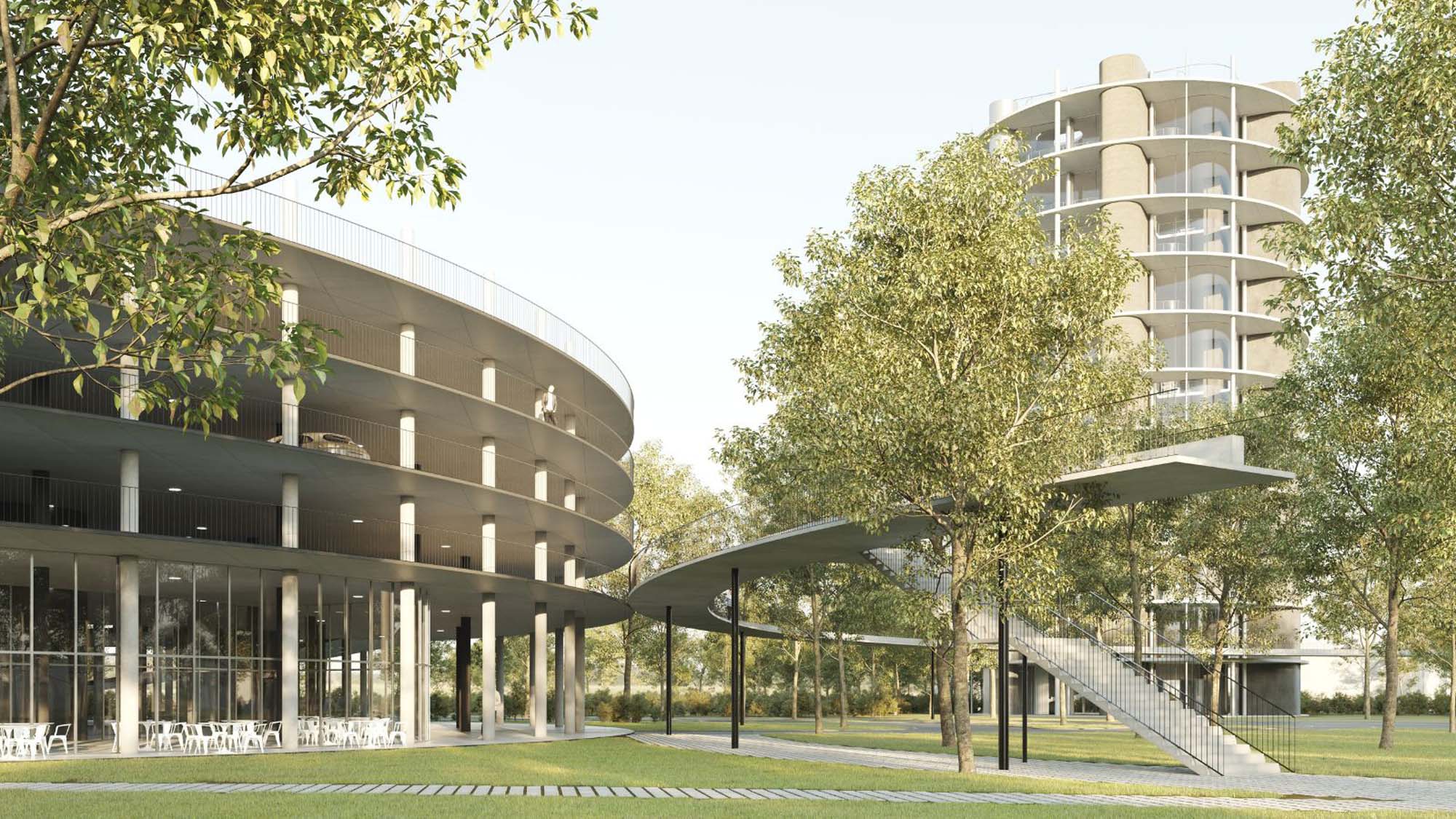 Contractors Vanderstraeten and Cordeel build gatehouse Health Campus