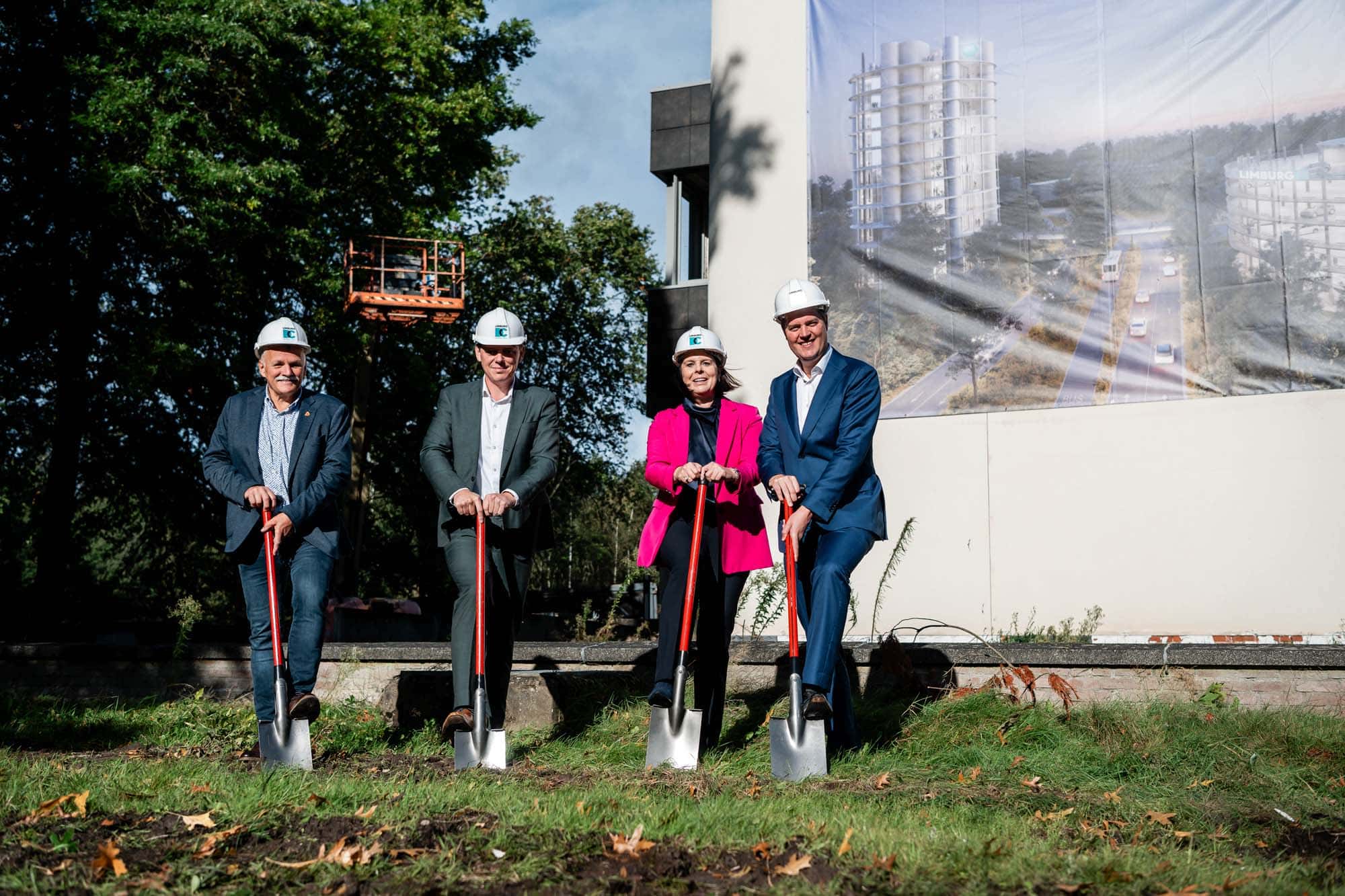 First spade cutting for entrance gate Health Campus in Diepenbeek