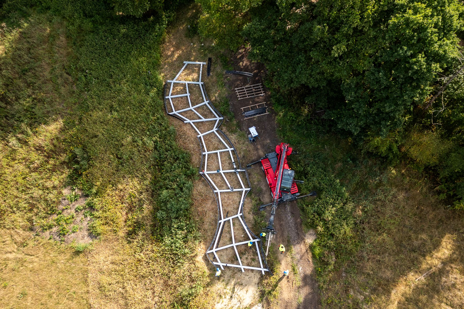 Work started on new footpaths at Limburg DC